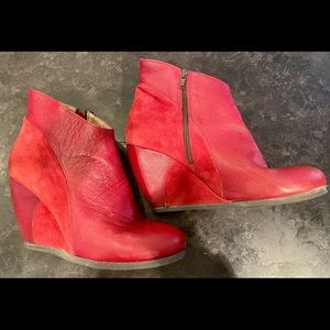 Fly London leather and suede booties